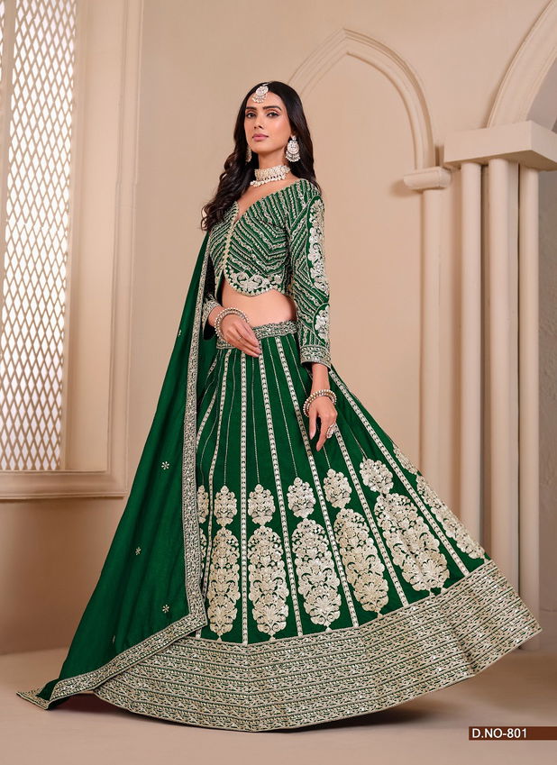 Green Colour Mehvish Vol 8 Shimmer Art Silk Designer Lehenga Choli Orders In India